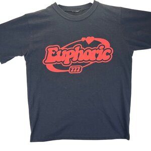 Euphoric 777 Graphic T-Shirt Black Red Small